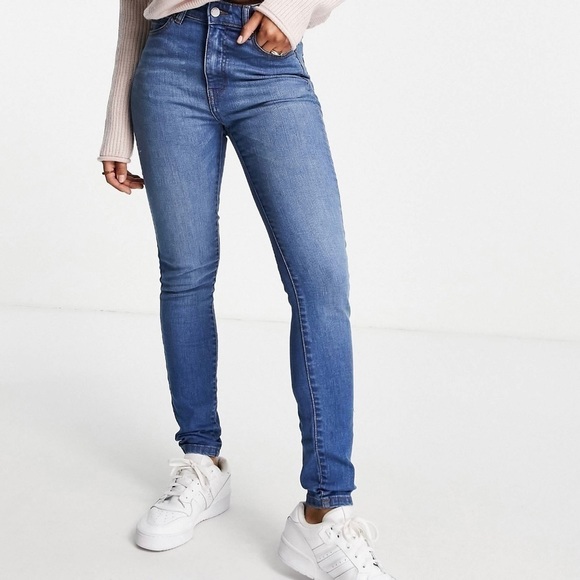 (NWT) Dr Denim high Rise Erin skinny jeans in  blue - Picture 6 of 16